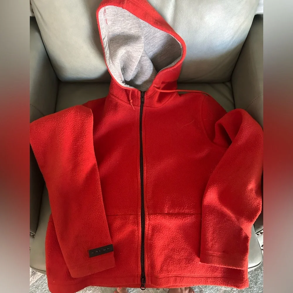 Ralph Lauren Red Hooded Fleece Jacket